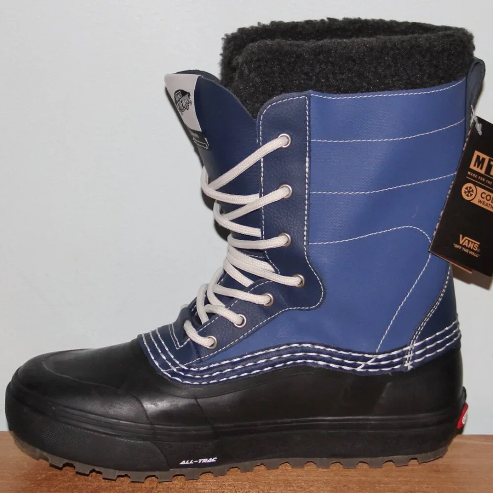 Vans Standard Snow MTE Cold Weather Winter Boots Mens 9 Navy Blue Black